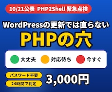 WordPressのPHP脆弱性を点検します イメージ1