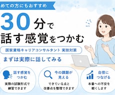 キャリコン国家資格【ロープレ実践】でご支援します 30分初回お試し最終確認｜2級技能士が改善点をフィードバック