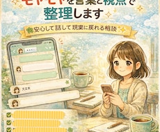 悩み相談⭐︎ モヤモヤを言葉と視点で整理します 創作　アイディアや仕事のモチベーション、自己肯定感UP
