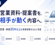 営業資料・提案書を「相手が動く内容」に改善します 見た目ではなく、伝える順番・訴求・内容を営業目線で診断します