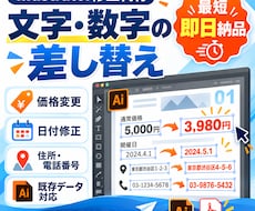 Illustratorの文字・数字を修正しますます イメージ1