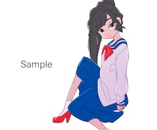 割引中★個性を生かしたポップデフォルメ女子描きます イメージ1