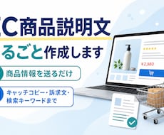 EC向けの商品説明文をまるごと作成します イメージ1
