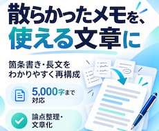 散らかったメモ・長文を「使える文章」に再構成します イメージ1