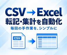 CSVからExcelへの転記を自動化します イメージ1