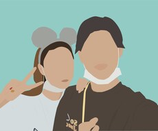 お洒落なアイコン(2名) をつくります イメージ1