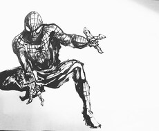 水墨画でかっこいいイラストを描かせて頂きます かっこいいイラストです！ぜひ！！！