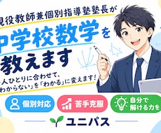 現役教師兼個別指導塾塾長が中学校数学を教えます イメージ1