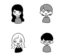 シンプルかわいい似顔絵アイコンつくります