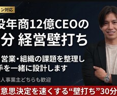 現役年商12億CEOの30分経営壁打ちします イメージ1