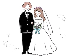 ウェルカムボード＆結婚式イラスト制作します おしゃれで可愛いシンプルなウェディングイラスト