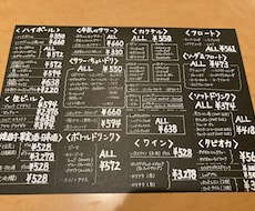 あなたのお店のメニュー表をお作りします イメージ1