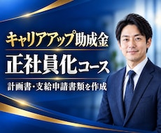 キャリアアップ正社員化コース書類作成代行します 社労士による計画書・支給申請書類の作成代行