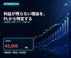 PLから利益の詰まりを見える化します 売上・粗利・固定費を分解し、改善優先順位まで提示