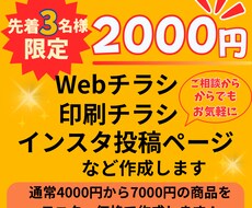 先着3名様限定2000円でWebデザイン作成します イメージ1