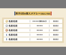 スポーツ順位画面作ります イメージ1