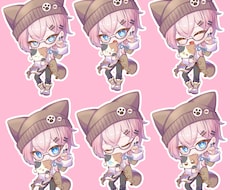 ミニキャラです配信やアイコンなどにも使えます ミニキャラ主に男性女性のミニキャラデフォルメの作成
