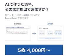 AI資料を見やすいパワーポイントに整えます イメージ1