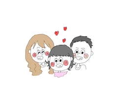 写真を見て描きます 素敵な家族や複数の友達との思い出をイラストに残そう！