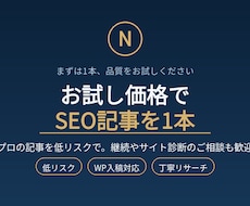 お試し価格でSEO記事1本を執筆します 150億円企業の専属プロライターのSEO記事｜まず1本お試し