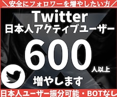 日本人Xフォロワー600人以上増加します イメージ1