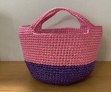 スズランテープバッグを受注制作します 2色もしくは3色の組み合わせで、自分だけのバッグができますよ
