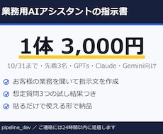 ChatGPT等の業務用AI指示書を作ります イメージ1