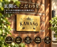 極厚真鍮 表札をビンテージ加工でお届けします イメージ1