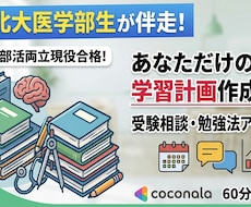 現役北大医学部生が一緒に学習計画を作ります イメージ1