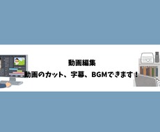 動画編集のカット、字幕、BGM全て作ります イメージ1