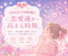恋愛運が高まる時期をホロスコープで読み解きます イメージ1