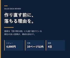 営業資料を決裁者の視点でレビューします イメージ1