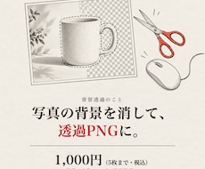 画像の背景を透過・切り抜きします イメージ1
