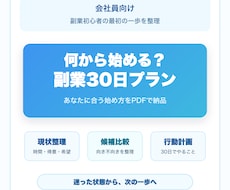 会社員向けに副業の始め方整理します 何から始めるかを整理し30日計画に