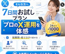 お試し7日間✨X／Twitter運用代行します イメージ1
