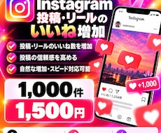 インスタ投稿・リールのいいねを1000件増やします イメージ1