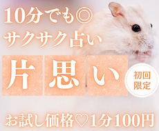 お試し♡10分でサクッと、あなたへの思いを占います イメージ1