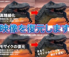 業界トップレベル！映像を復元します 映像の高精細化・モザイク映像の復元をします