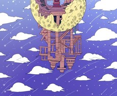 スチームパンクで少しポップな背景イラスト描きます イメージ1