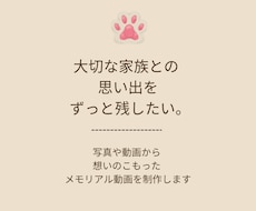 ペットの追悼・メモリアル動画を心を込めて作ります ペットロスに寄り添う｜もう一度あの子に会えるムービー