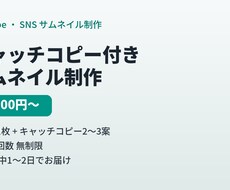 刺さるコピー付きYouTubeサムネイル制作します イメージ1