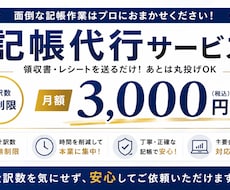 月額3,000円で仕訳無制限！記帳代行します イメージ1