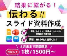 読み手に伝わる！心に刺さる資料作成致します 大量ページも可！有名インフルエンサー様のお取引実績多数経験有