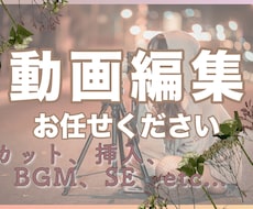 動画編集いたします 丁寧なやり取りで希望に近づいた動画を作成します