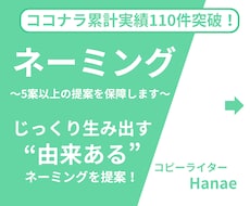 由来ある『ネーミング』を提案します 商品・サービス・ブランドなどに対応！丁寧に考案します。