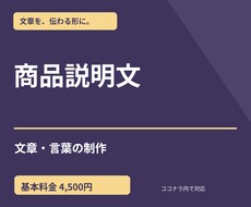 商品説明文を5点作成します イメージ1
