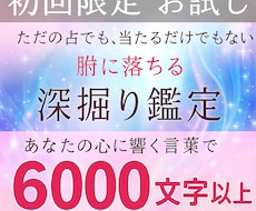 初回限定・リピータ続出！6000字以上で鑑定します 当たるだけで終わらない【腑に落ちる】満足度の高い鑑定です