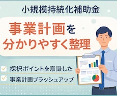 小規模持続化補助金の申請相談に乗ります 補助金申請の進め方や事業計画の方向性を整理します