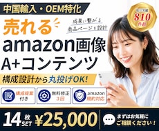 売れるamazon商品画像/A+を丸ごと制作します 【中国輸入・OEM特化】魅力が伝わる商品ページを構成から提案