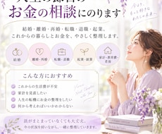 結婚・離婚・再婚・転職のお金の不安を整理しまます イメージ1